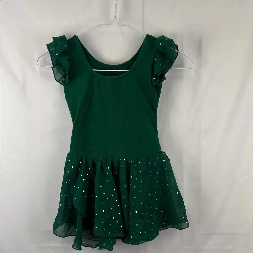 Girls Tutu Leotard - Arshiner - 2 Pack -Blue and Green - Sparkle -Size 130 & 140